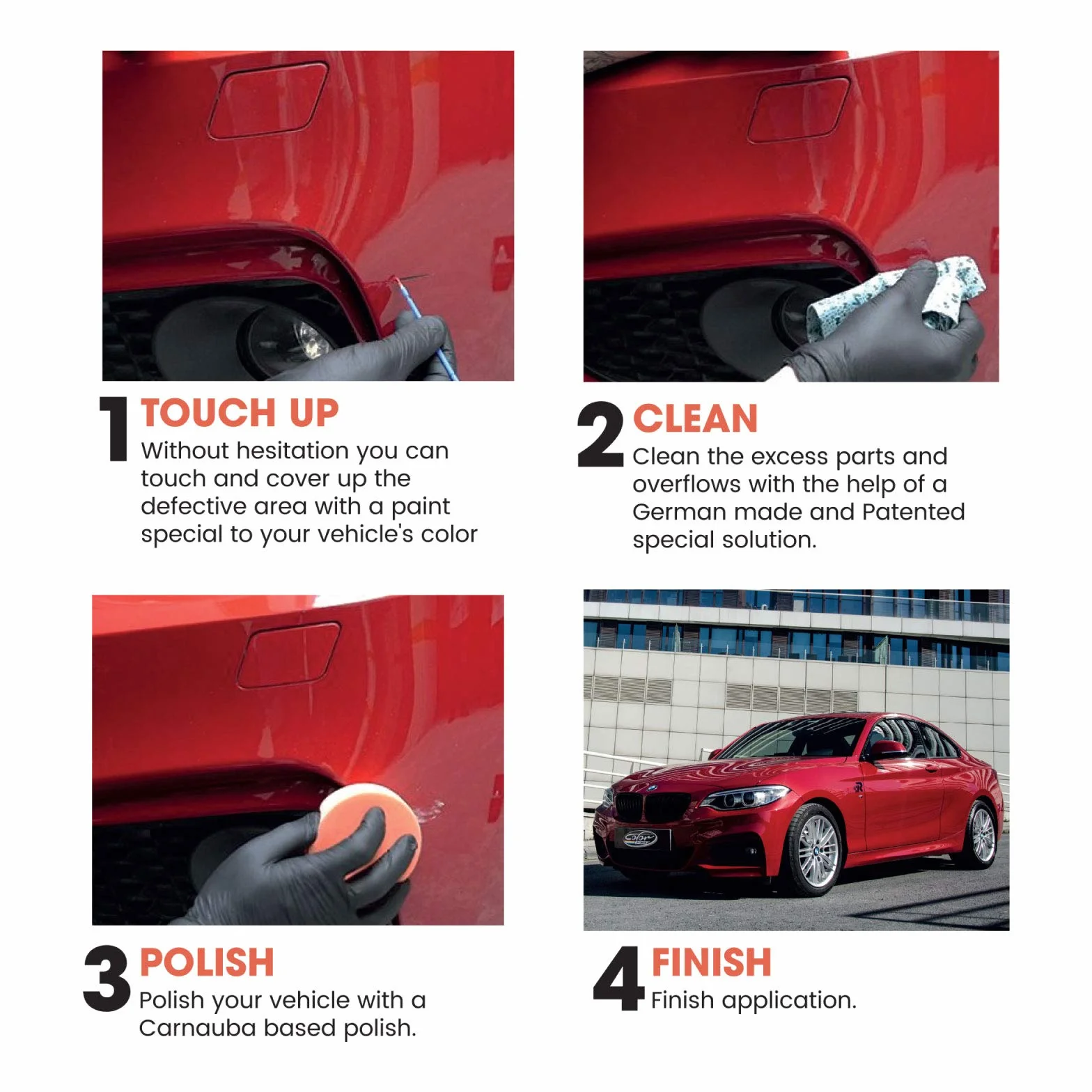 Color N Drive for Hyundai Automotive Touch Up Paint | PSW - Polar White | Paint Scratch Repair, Exact Match Guarantee - PRO
