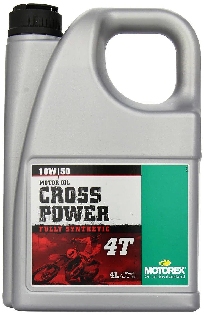 Motorex 82.403020 - Olio Motore Cross Power SAE 10W/50, Totalmente Sintetico, specifico per Moto a 4 Tempi, Contenitore da 4 l