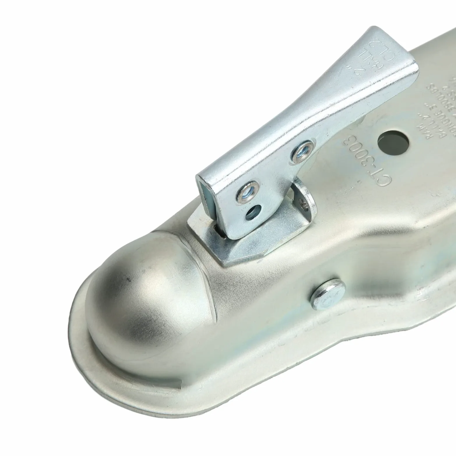 Akozon Attacco a Sfera per Gancio di Traino， Attacco per Rimorchio a Linguetta Dritta 50 Mm Gancio a Sfera 75 Mm Canale 3500 capacità di Carico per Tubo Quadrato 75 Mm