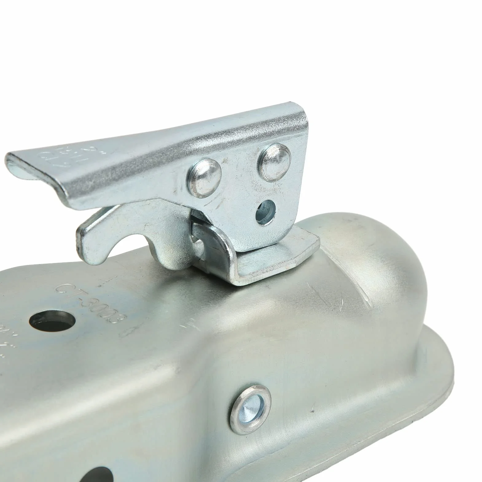 Akozon Attacco a Sfera per Gancio di Traino， Attacco per Rimorchio a Linguetta Dritta 50 Mm Gancio a Sfera 75 Mm Canale 3500 capacità di Carico per Tubo Quadrato 75 Mm