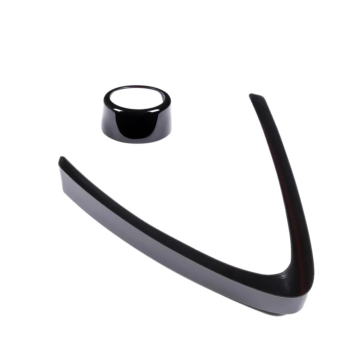 2 coperture decorative per griglia anteriore dell'auto, in plastica ABS, compatibili con Alfa Romeo Stelvio 2017-2020, accessori esterni (nero lucido)