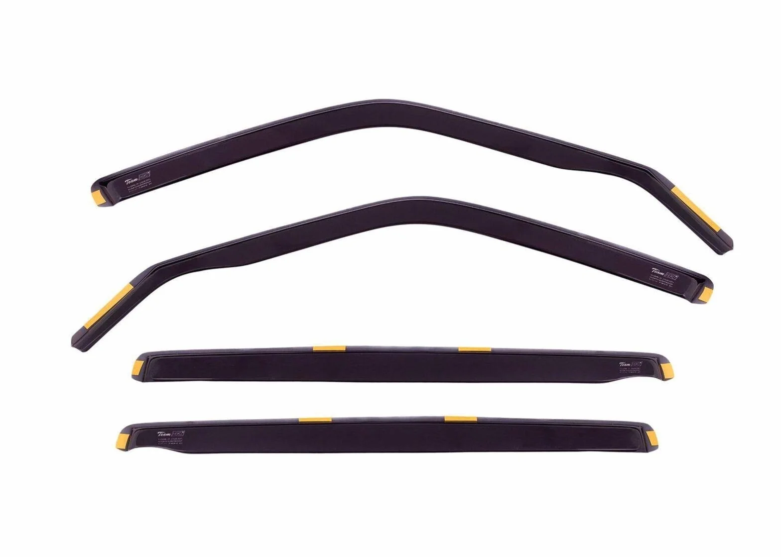 J&J AUTOMOTIVE Deflettori d'Aria per Hyundai Terracan 2001-2006, Set da 4 Pezzi, Nero Fumé Oscurato Heko