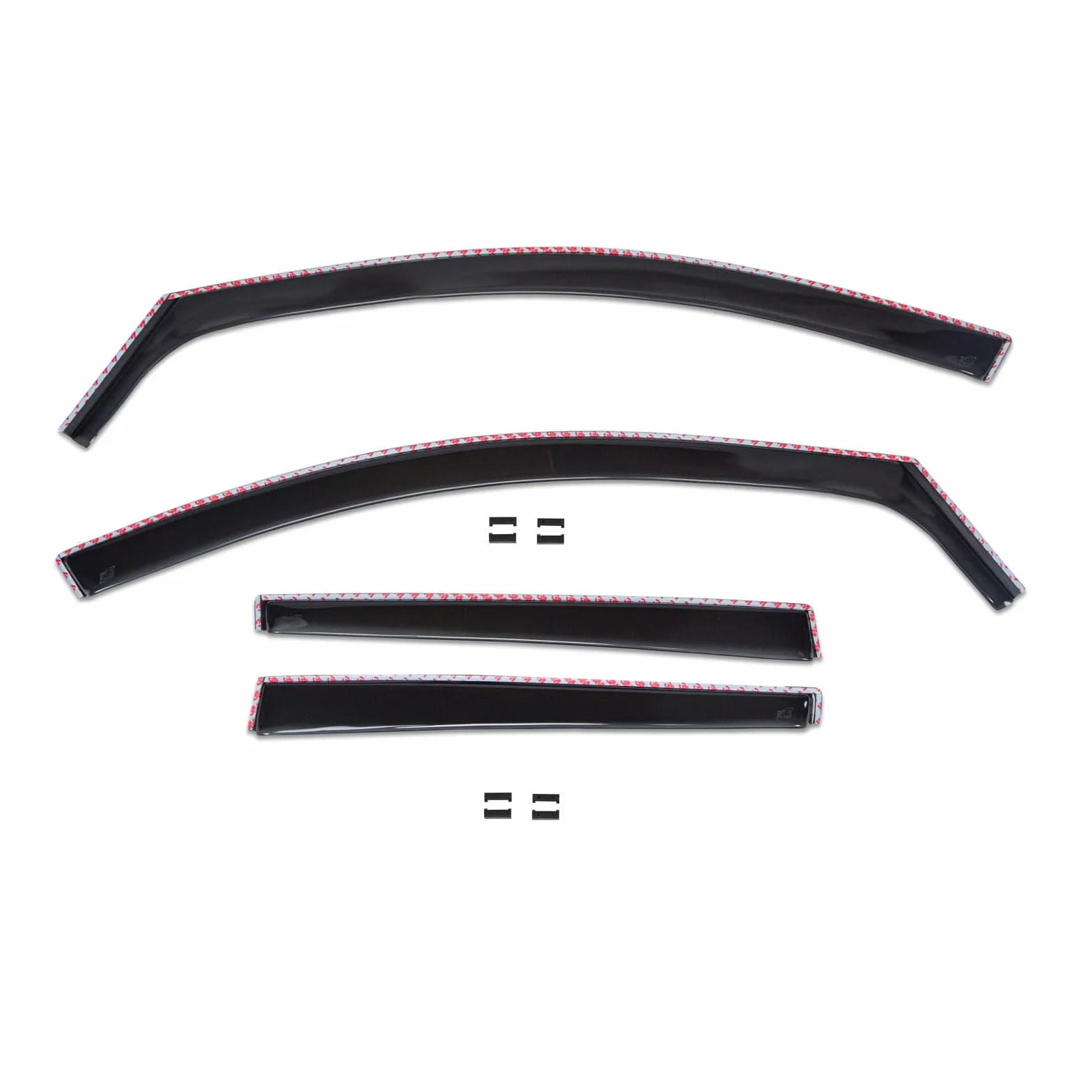 J&J AUTOMOTIVE GP Deflettori d'Aria per Toyota RAV-4 2012-2019, Set da 4 Pezzi, Antiturbo Antivento Antipioggia, Anteriore Nero fumé Oscurato