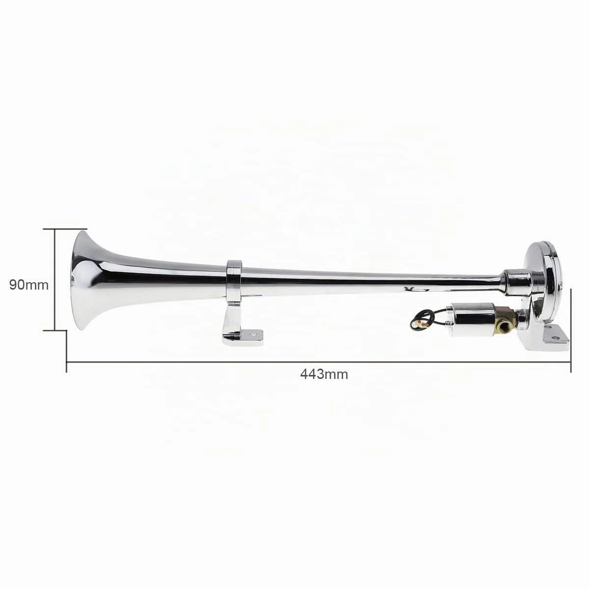 44CM/17 Inch 12V / 24V Potente tromba per clacson da 150 dB, per camion, barca, treno