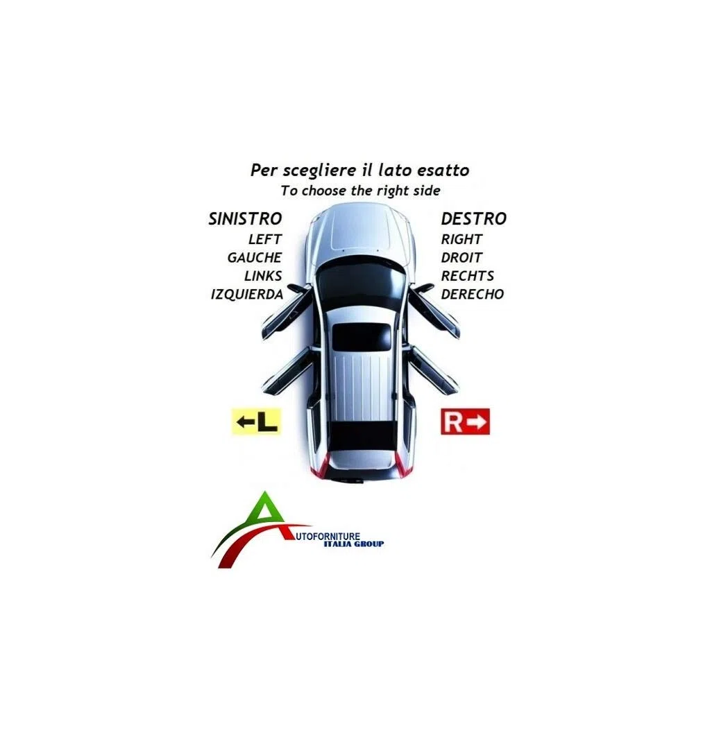 SPECCHIO RETROVISORE SINISTRO MECCANICO CON FANALINO CON PRIMER 2 VETRI PER DOBLO 2009> MODELLO CARGO