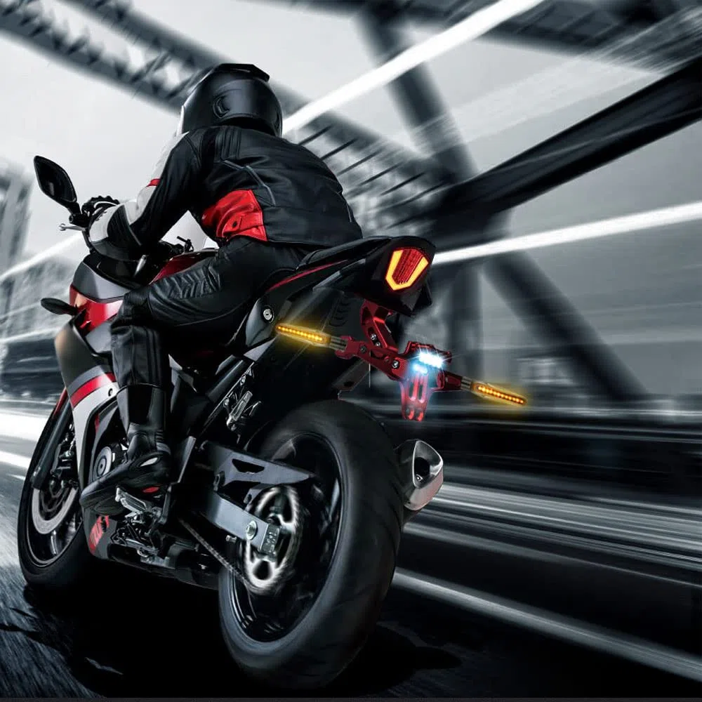 Motociclo CNC Supporto per Targa Portatarga con Luce A LED Luce per Motocicletta Porta Targa, per Ducati Monster 620/696/796/821/1200 DIAVEL Regolabile Accessori