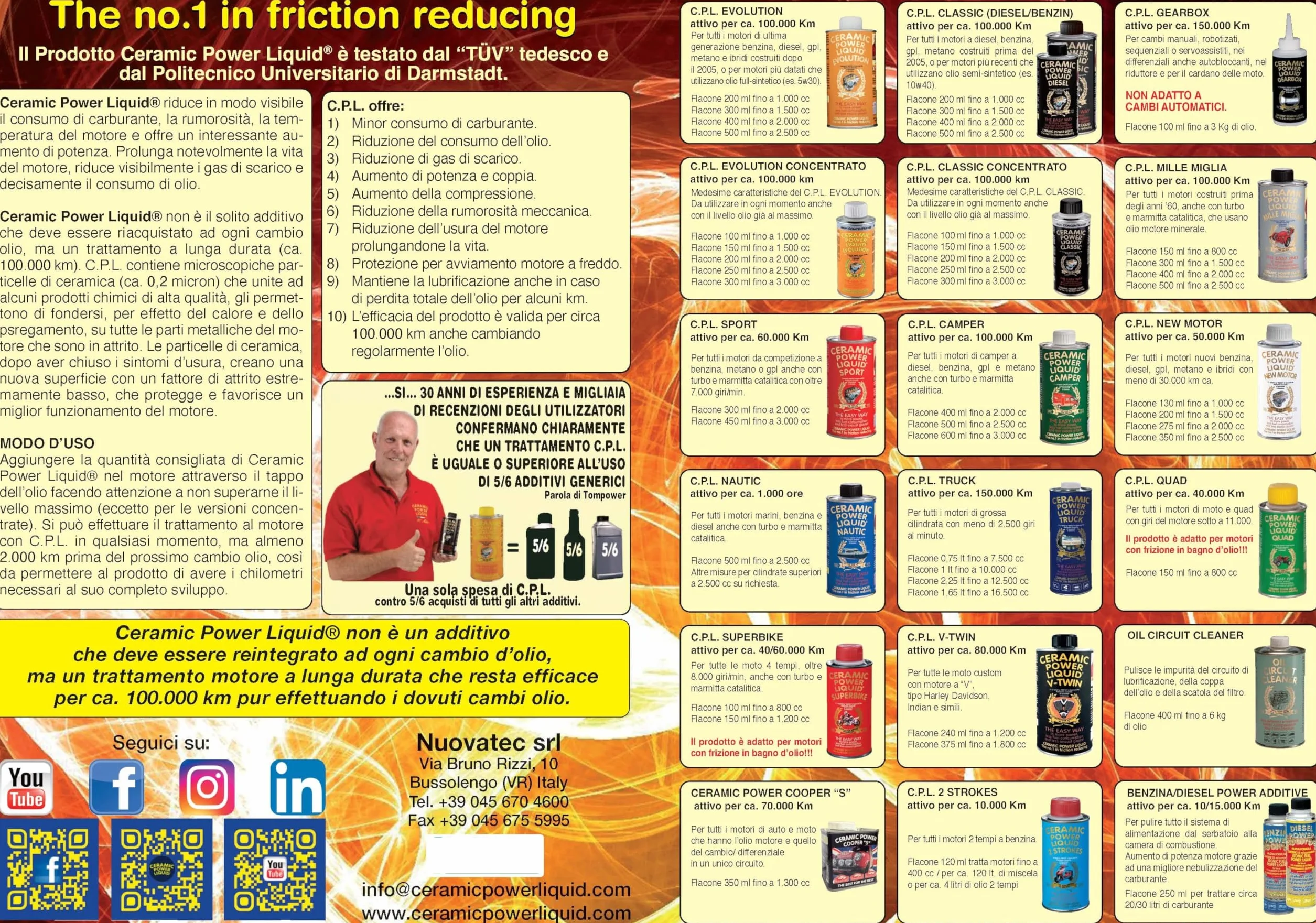 CERAMIC POWER LIQUID Diesel 200 ML per Motori Fino a 1.000 CC. Attivo per 100.000 km