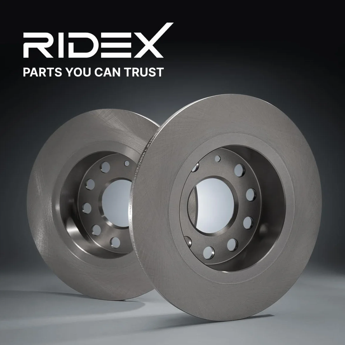 RIDEX 82B0216 2x Disco freno Anteriore senza viti/bulloni Compatibilità con FIAT 500 312