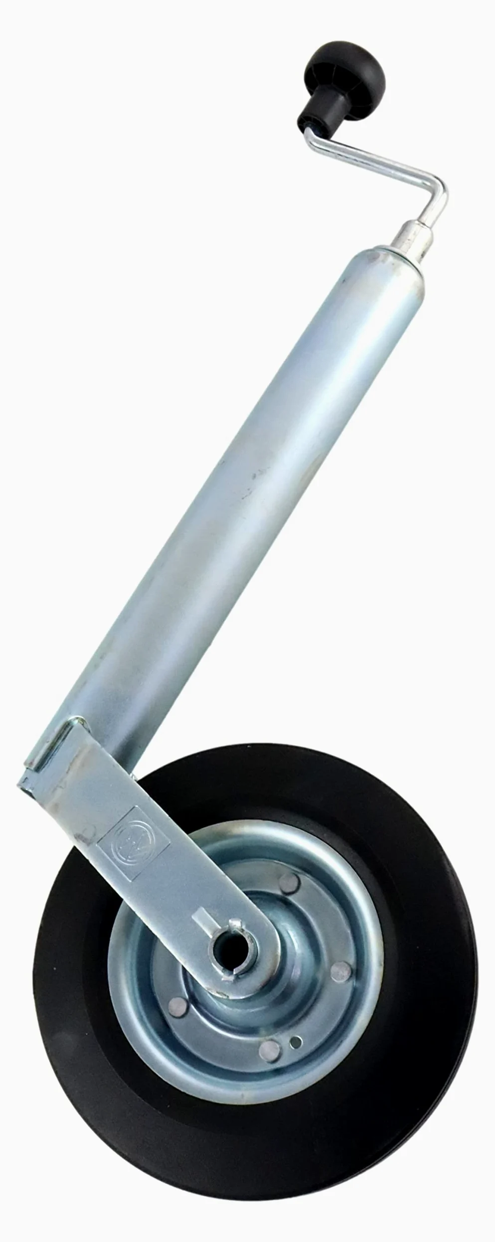 p4U Winterhoff - Ruota da fantino con supporto per rimorchio e roulotte, 150 kg, 48 mm