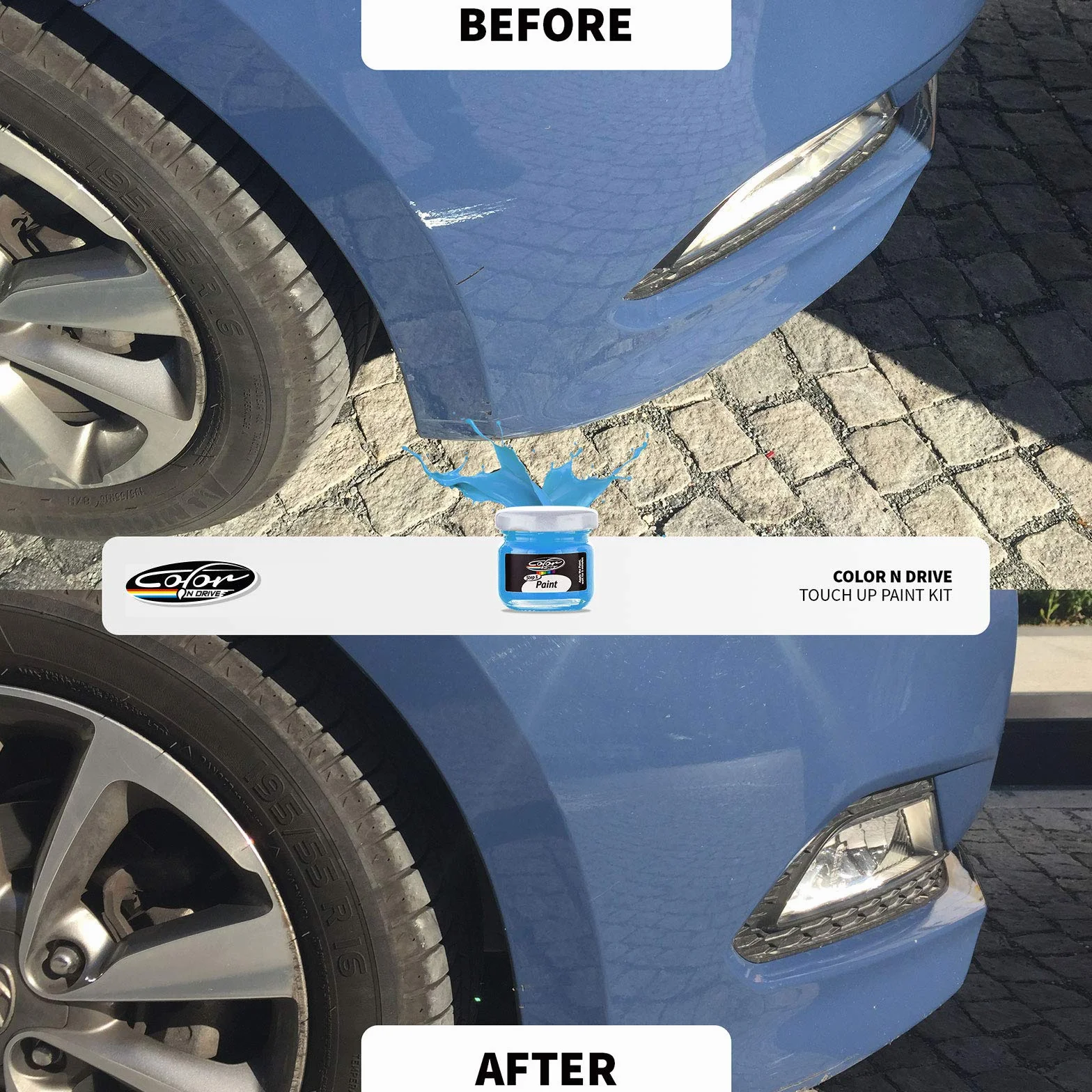 Color N Drive for Hyundai Automotive Touch Up Paint | PSW - Polar White | Paint Scratch Repair, Exact Match Guarantee - PRO