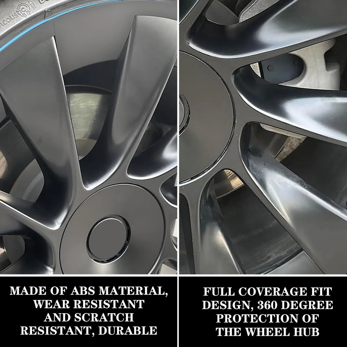 20 Pollici Protezione Cerchio Ruota per Tesla Model Y Copriruota, 40PCS Coprimozzo Ruota Protezioni per Cerchioni, Copriruota di Ricambio Facile da Installare(Color:Carbon Pattern)