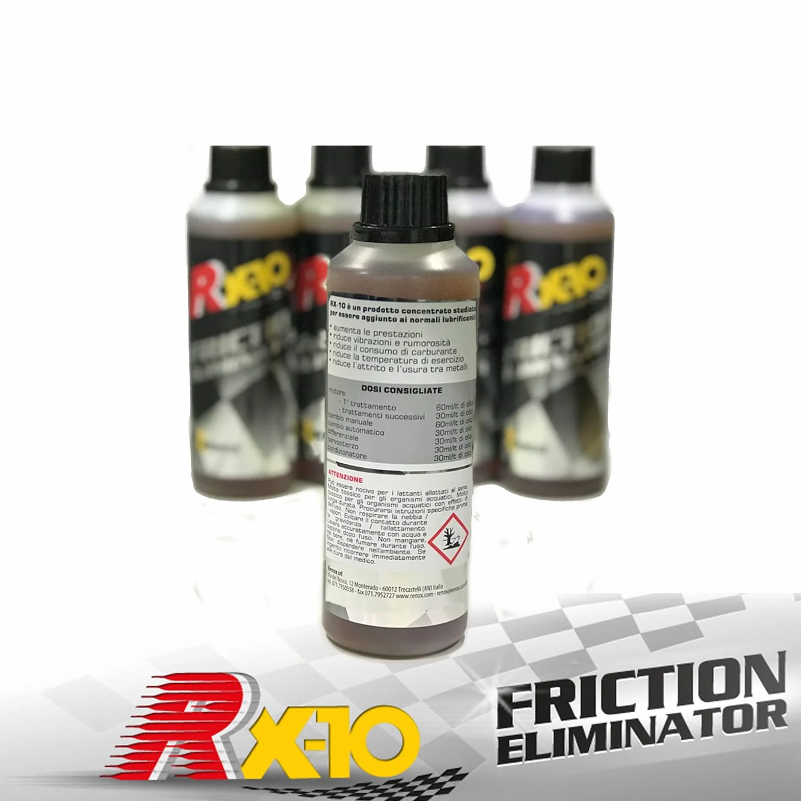 W-Parts Compatibile con RENOX RX-10 Friction Eliminator ADDITIVO Motore ANTIUSURA 1 Litro Lt