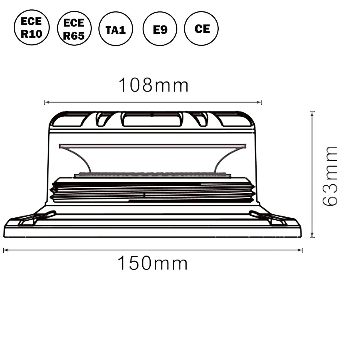 12V/24V LED Girofaro Magnetico Arancione,45LED Lampeggiate Gialla MagneteLED Spia Luminosa Auto Magnetica Accendisigari,LED Luce Lampeggiante e di Emergenza per Trattore Camion ECE R65 R10 E9