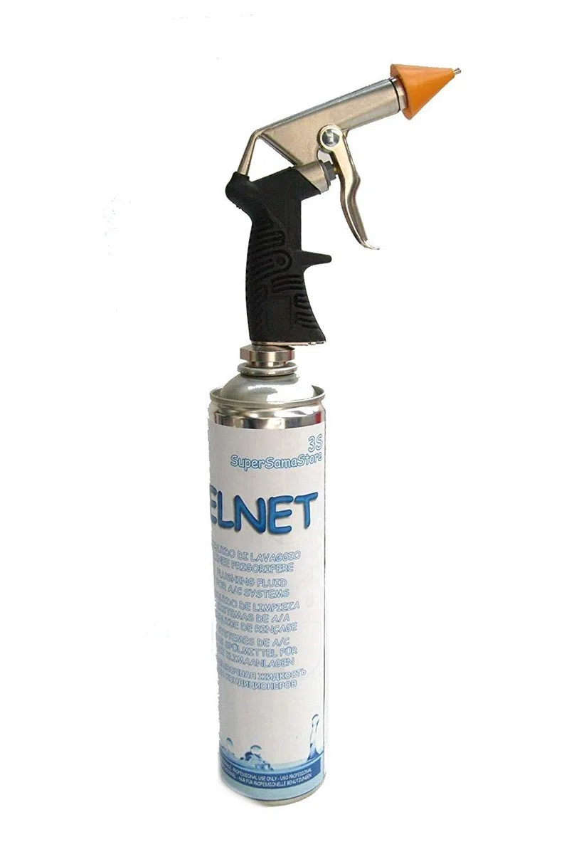 3S SuperSamaStore BEL.F600+PTL.01 Bombola 600 ml con Pistola Flush Gun per Pulizia Linee Frigorifere, Detergente Compatibile con Gas e Oli Refrigeranti Climatizzazione