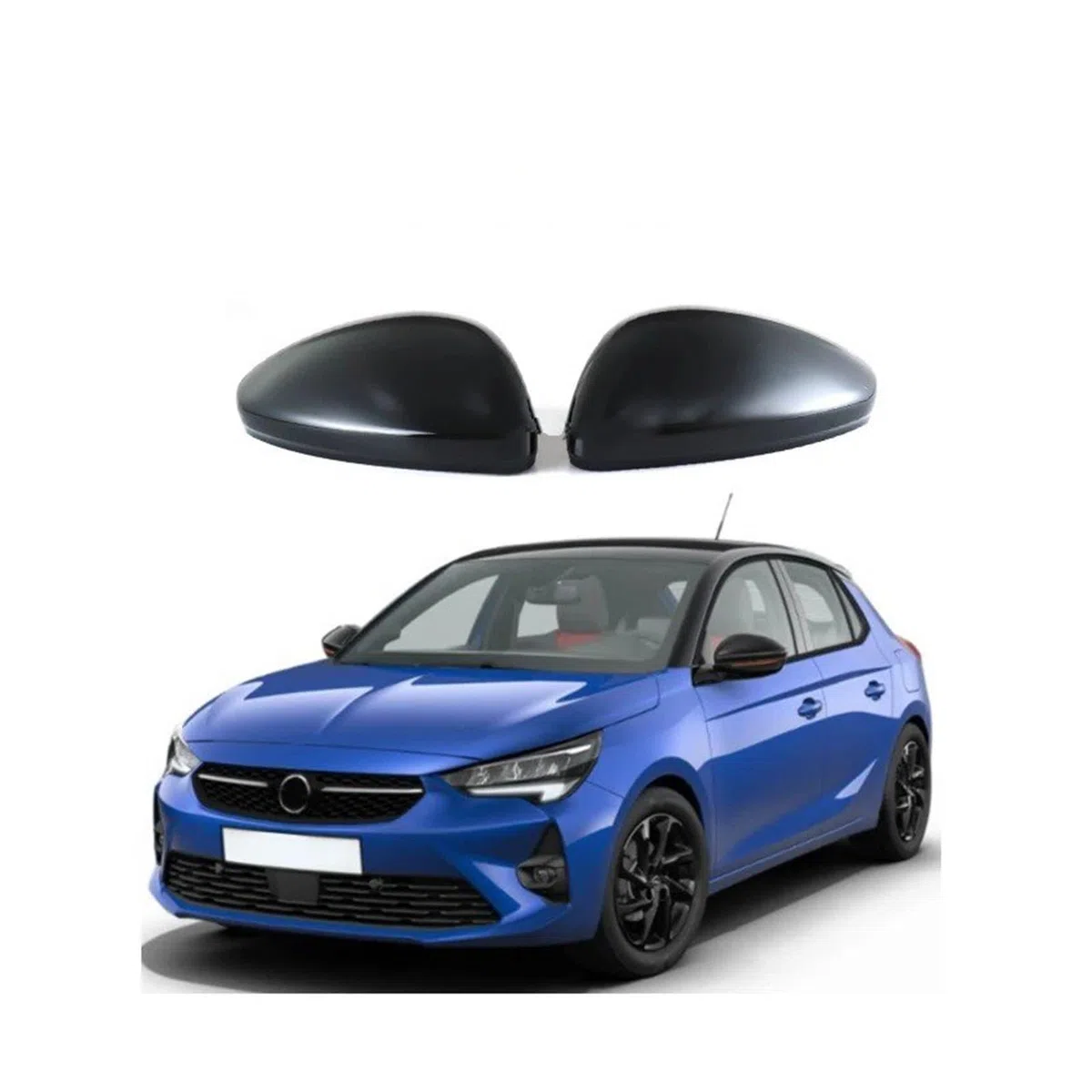 Calotta Specchietto Retrovisore Per Opel Per Corsa F 2019-2024 Calotte E Alloggiamenti Per Specchietti Retrovisori Verniciati Nero Lucido 1 Paio Calotta Specchio