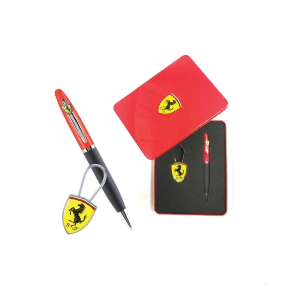 Scuderia Ferrari Set penna a sfera Maranello + portachiavi 59412C