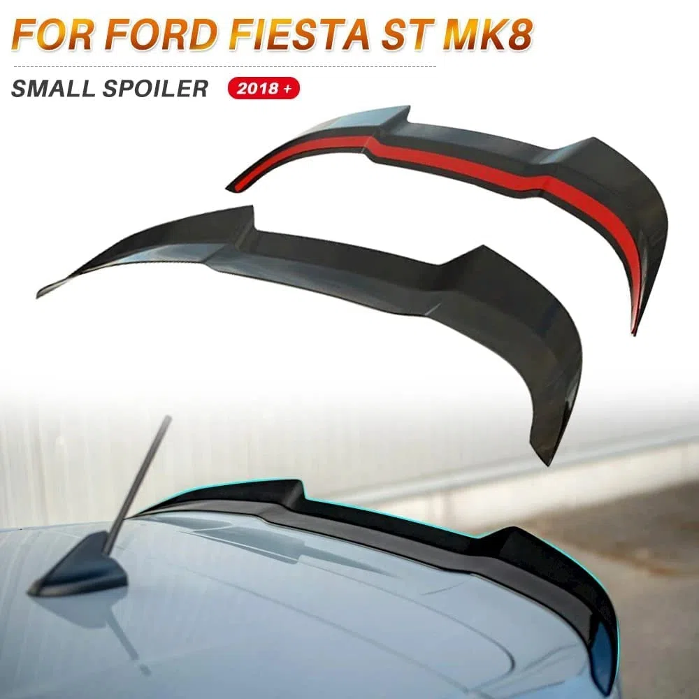 Fibra Posteriore Tronco Spoiler per F-ORD Fiesta ST MK8 2018 2019 2020, Spoiler Posteriore Labbro Bagagliaio Parti Aerodinamiche Esterne Auto Trunk Wing Accessori