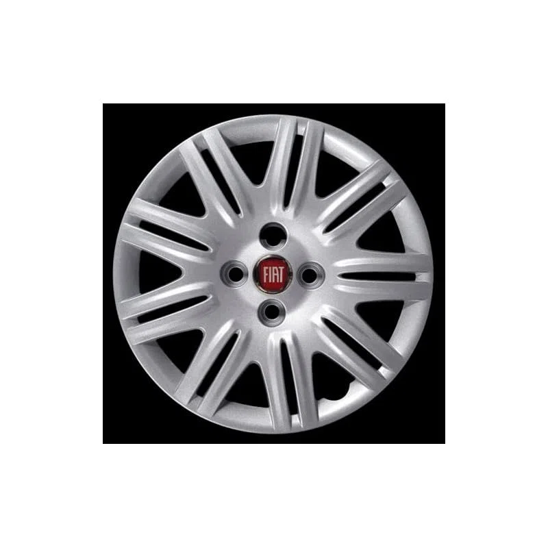Kit di 4 copricerchi adattabili - per FIAT DOBLO' Restyling modello 2005 (LOGO ROSSO) - diametro 14" - non originali