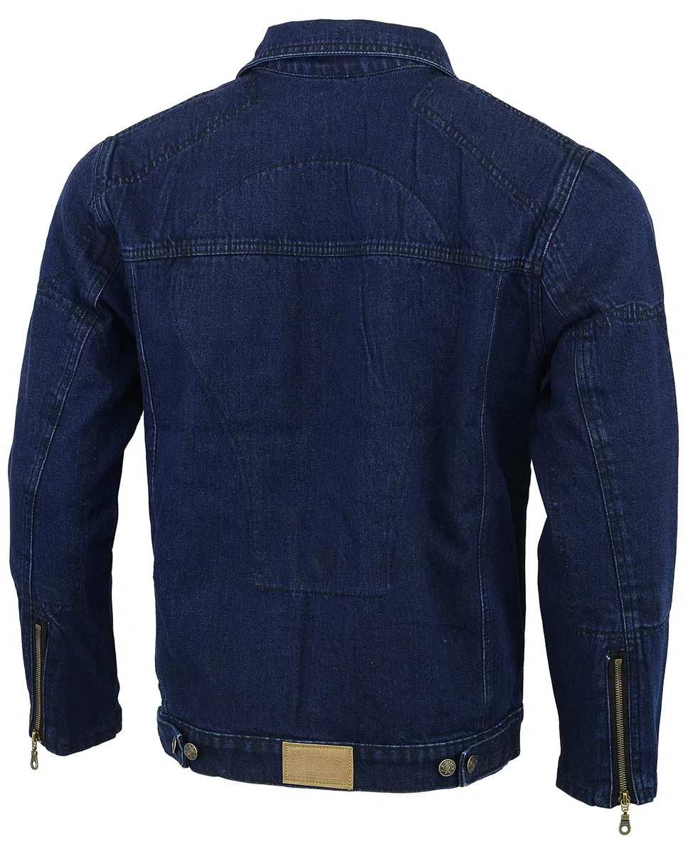 Bikers Gear Australia - Giacca protettiva da motociclista in jeans, foderata in kevlar, con armatura rimovibile CE 1621-1
