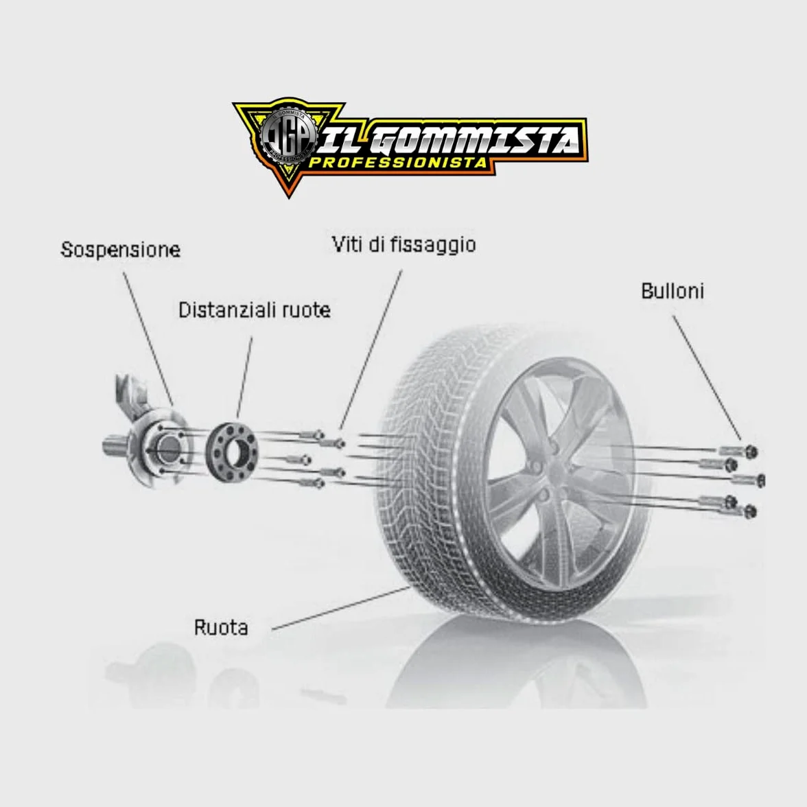 IGP 2 DISTANZIALI 16 mm 4 x 98 mozzo 58.1 + 8 BULLONI compatibili con FIAT PANDA/CROSS 4x4 dal 1980 al 2022 in poi *OK AUTO RUOTA CERCHI IN LEGA