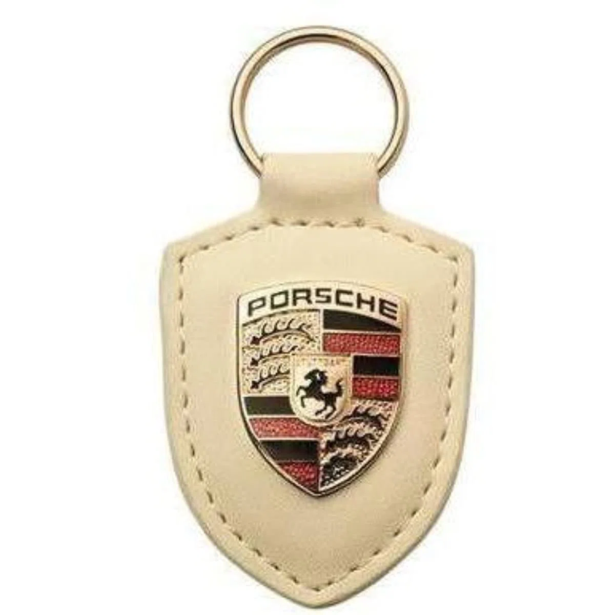 Portachiavi originale con stemma Porsche, bianco