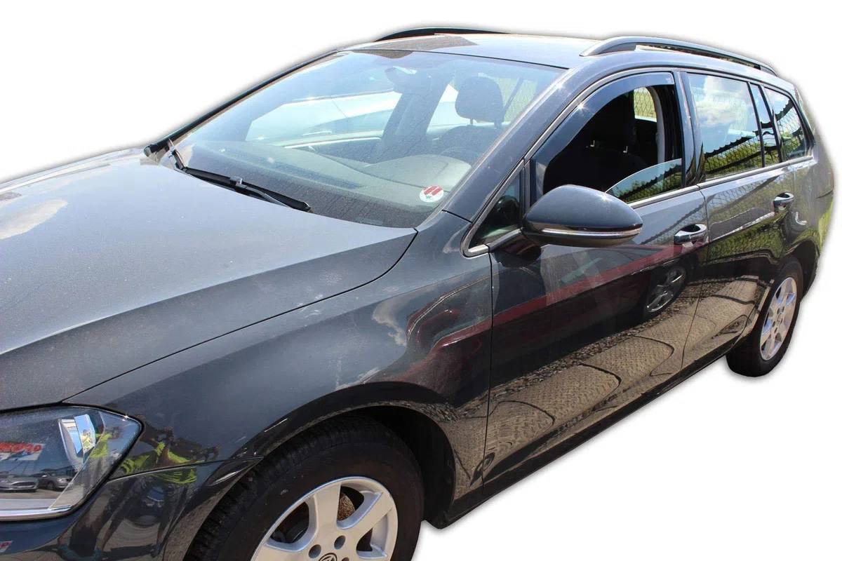 J&J AUTOMOTIVE Deflettori d'Aria per Volkswagen Golf 7 5-Porte Berlina/Wagon 2012-2019, Set da 2 Pezzi, Nero Fumé Oscurato Heko