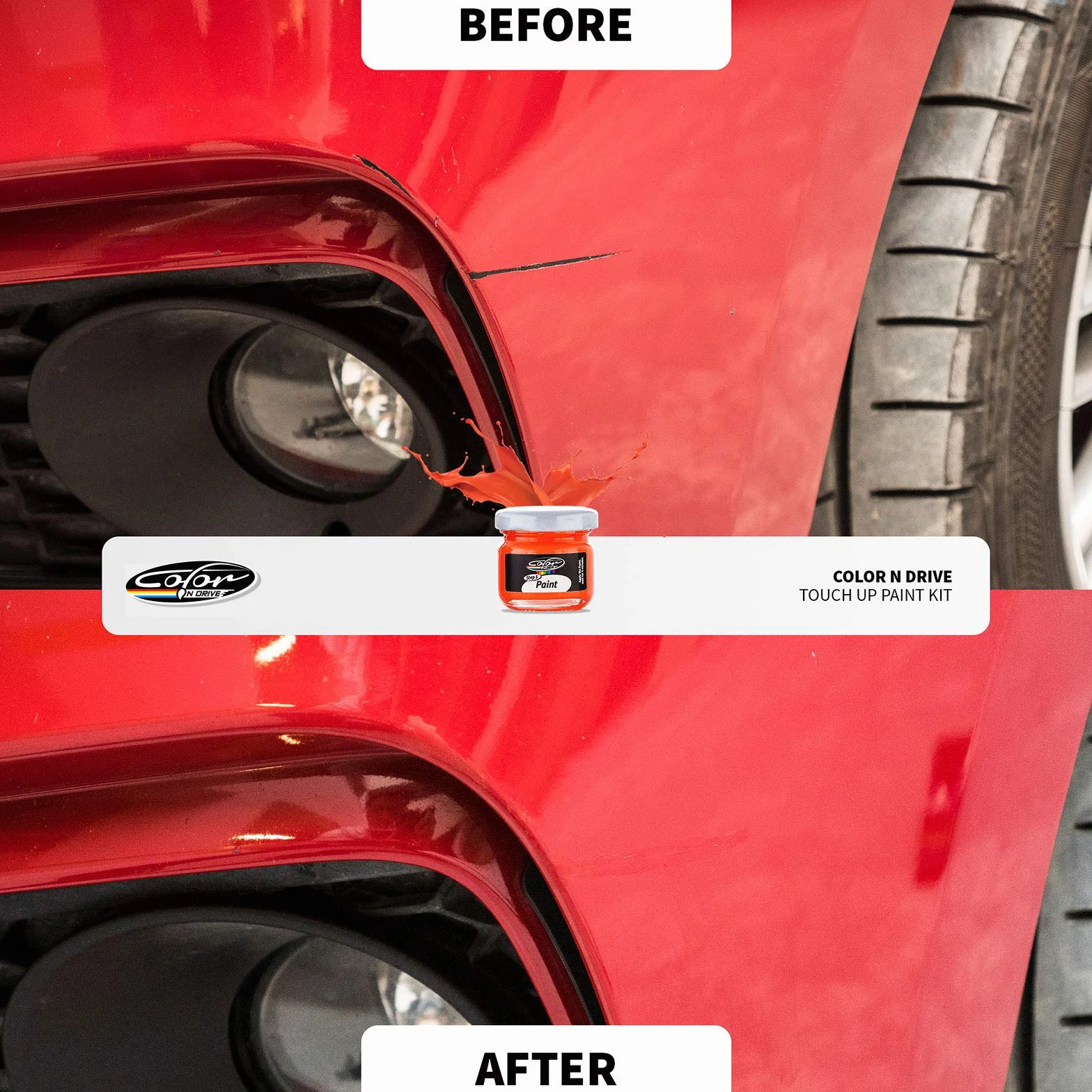 Color N Drive for Hyundai Automotive Touch Up Paint | PSW - Polar White | Paint Scratch Repair, Exact Match Guarantee - PRO