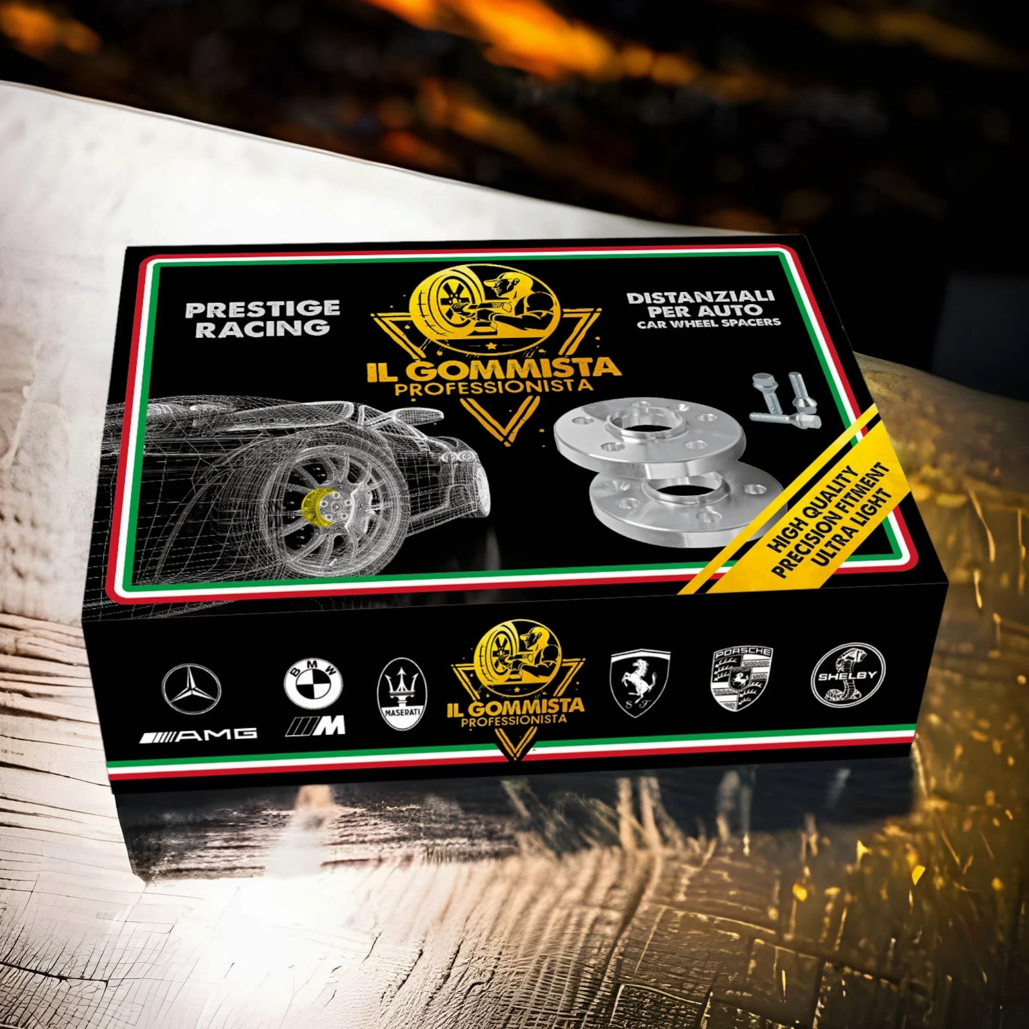 IGP 2 Distanziali Ruote 20 mm Compatibili con Audi A4 S4 RS4 Type B8 B9 + Audi A5 S5 RS5 Type 8F F5 + 10 bulloni in Acciaio