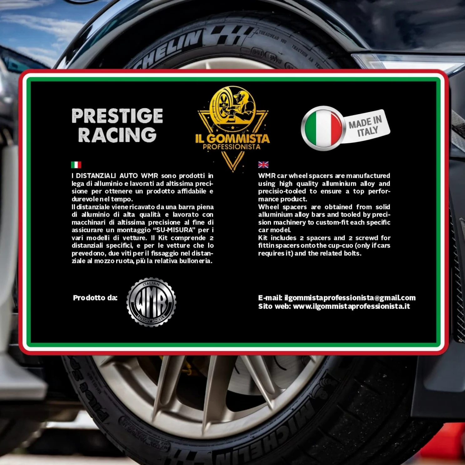 IGP 2 DISTANZIALI 16 mm 4 x 98 mozzo 58.1 + 8 BULLONI compatibili con FIAT PANDA/CROSS 4x4 dal 1980 al 2022 in poi *OK AUTO RUOTA CERCHI IN LEGA