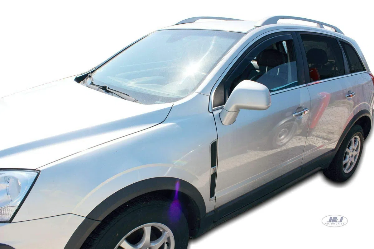 J&J AUTOMOTIVE Deflettori d'Aria per Opel Antara 2006-2018, Set da 2 Pezzi, Nero Fumé Oscurato Heko