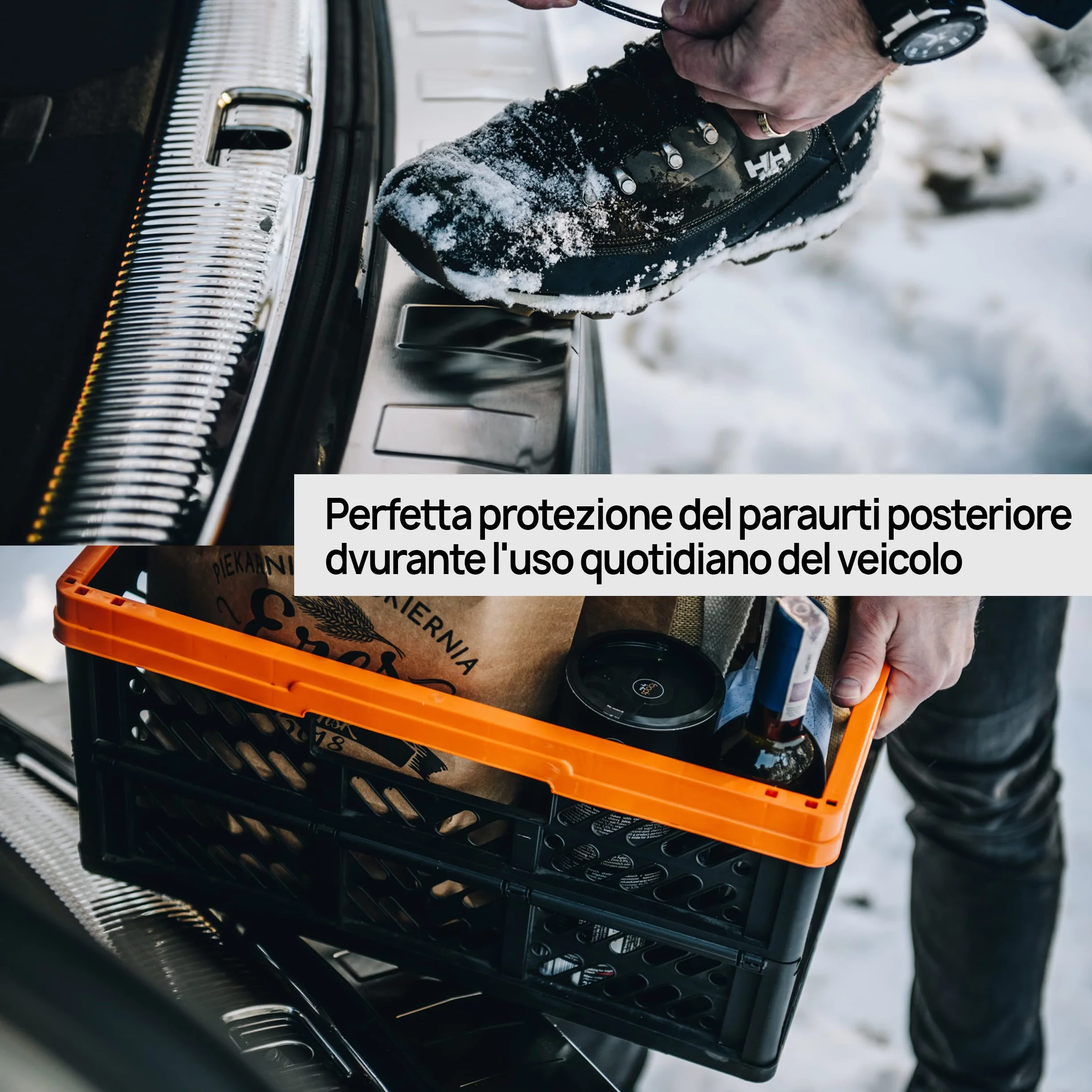 Chromemaster | Protezione paraurti Posteriore | Compatibile con Opel Combo dal 2019- | Acciaio INOX lucido/cromato | Protezione paraurti protegge la vernice del paraurti dai graffi