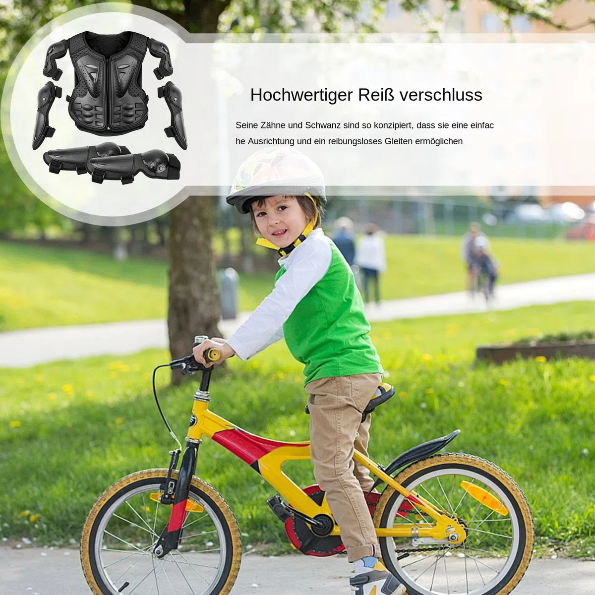 Giacca di protezione per moto, per bambini, armatura con ginocchiere, protezione per gomiti, braccia e spalle