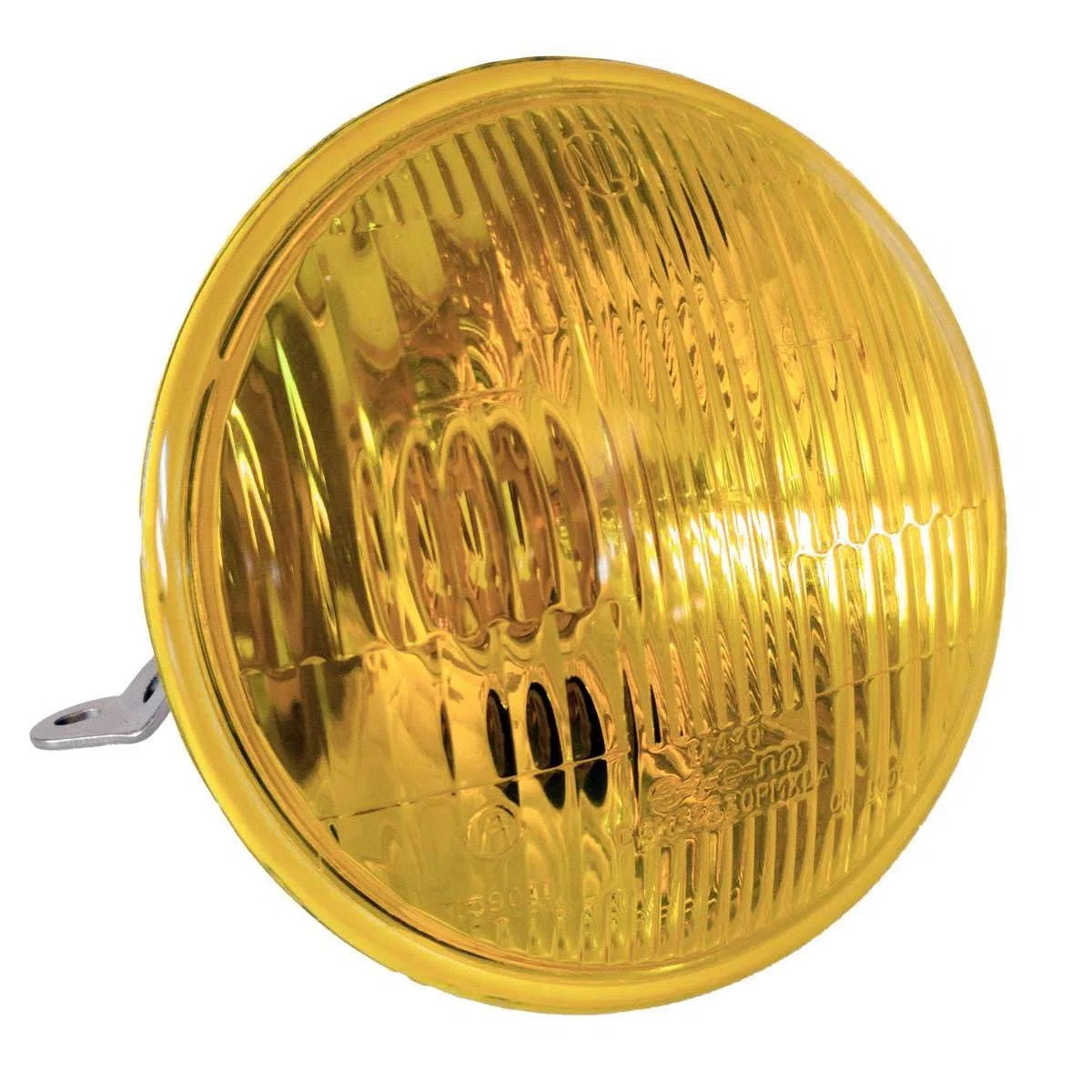 Fanale Anteriore Faro Compatibile con Vespa PX PE 125-150-200 Orig. Siem in Vetro Completo Giallo