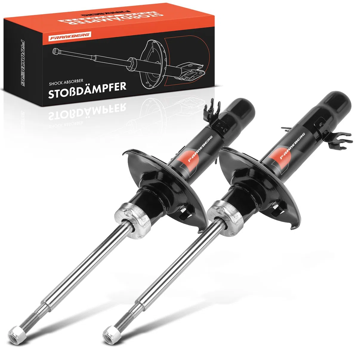 Frankberg 2x Ammortizzatori per sospensioni Ammortizzatori per telaio Anteriore sinistro destro 523mm Pressione del gas Compatibile con 208 I CA CC 208 Furgone/Compatto CR Replace# 9804831180