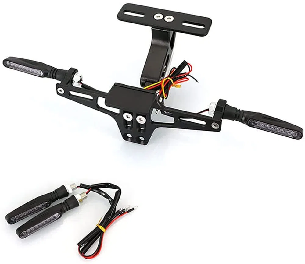 Motociclo CNC Supporto per Targa Portatarga con Luce A LED Luce per Motocicletta Porta Targa, per Ducati Monster 620/696/796/821/1200 DIAVEL Regolabile Accessori