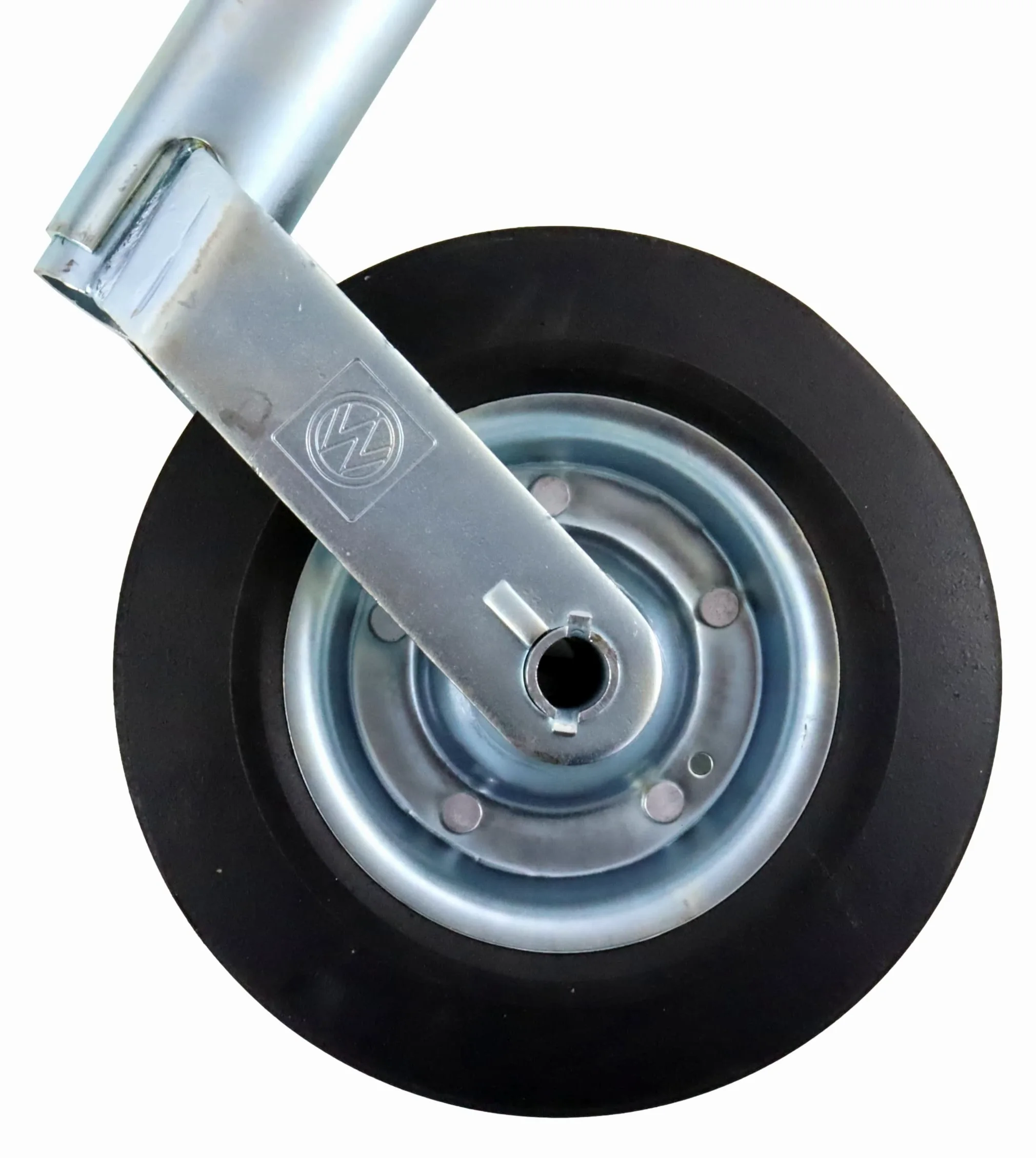 p4U Winterhoff - Ruota da fantino con supporto per rimorchio e roulotte, 150 kg, 48 mm