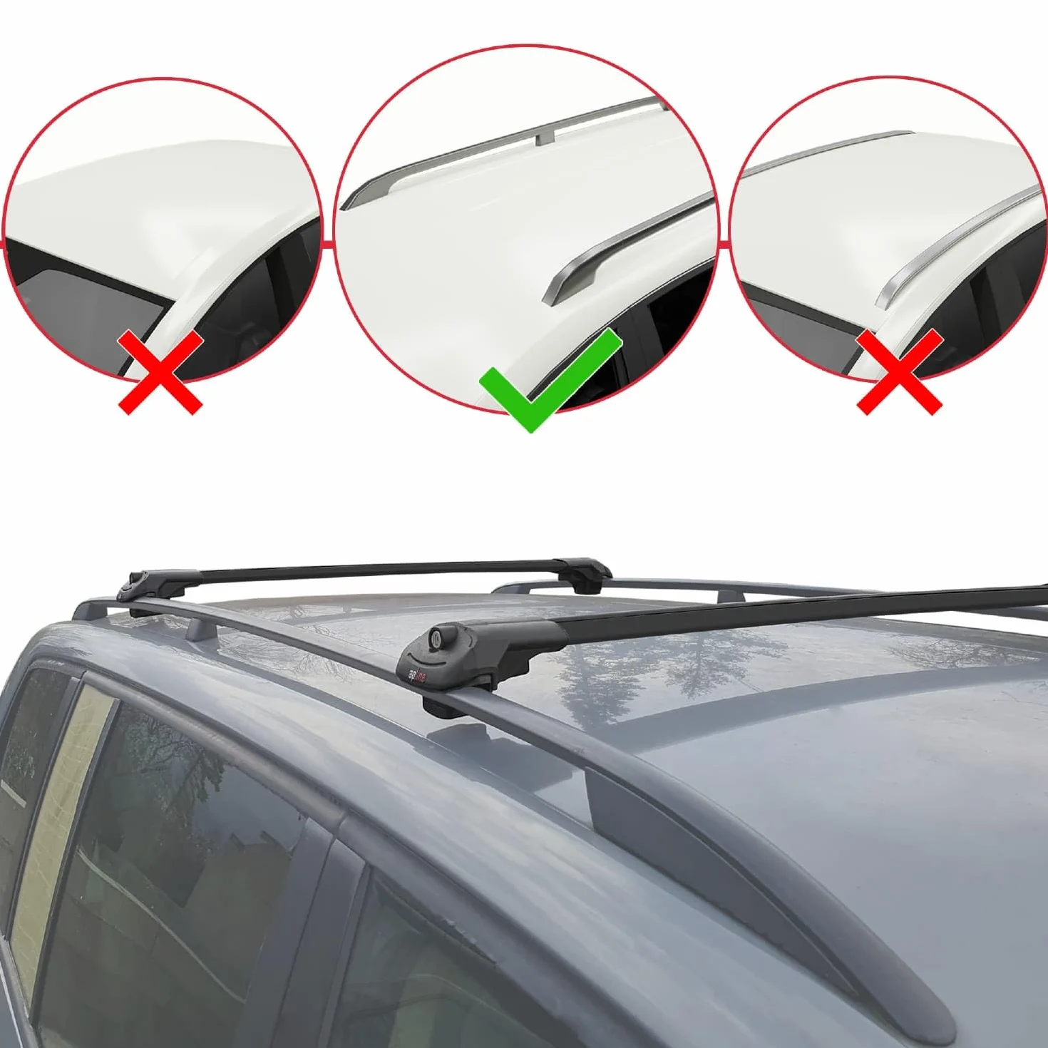 Compatibile con Dacia Duster 3 (P1310) 2024-2026 Modello ACE-1 Barre Tetto Portapacchi Auto Barre Portatutto Nero Alluminio 2 Barre
