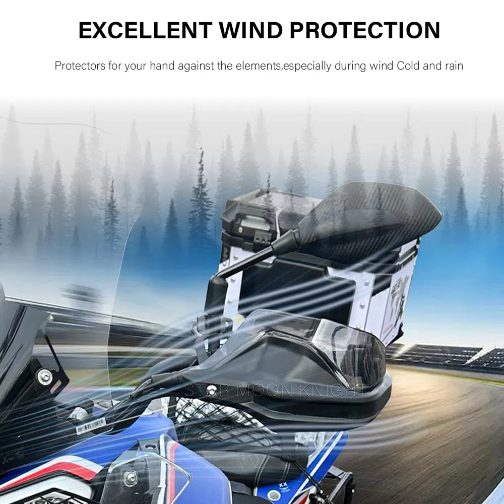 Copertura protettiva paramani per Honda VFR 1200 X VFR1200X Crosstourer 1200X Prolunghe paramani (Grigio Fumo)