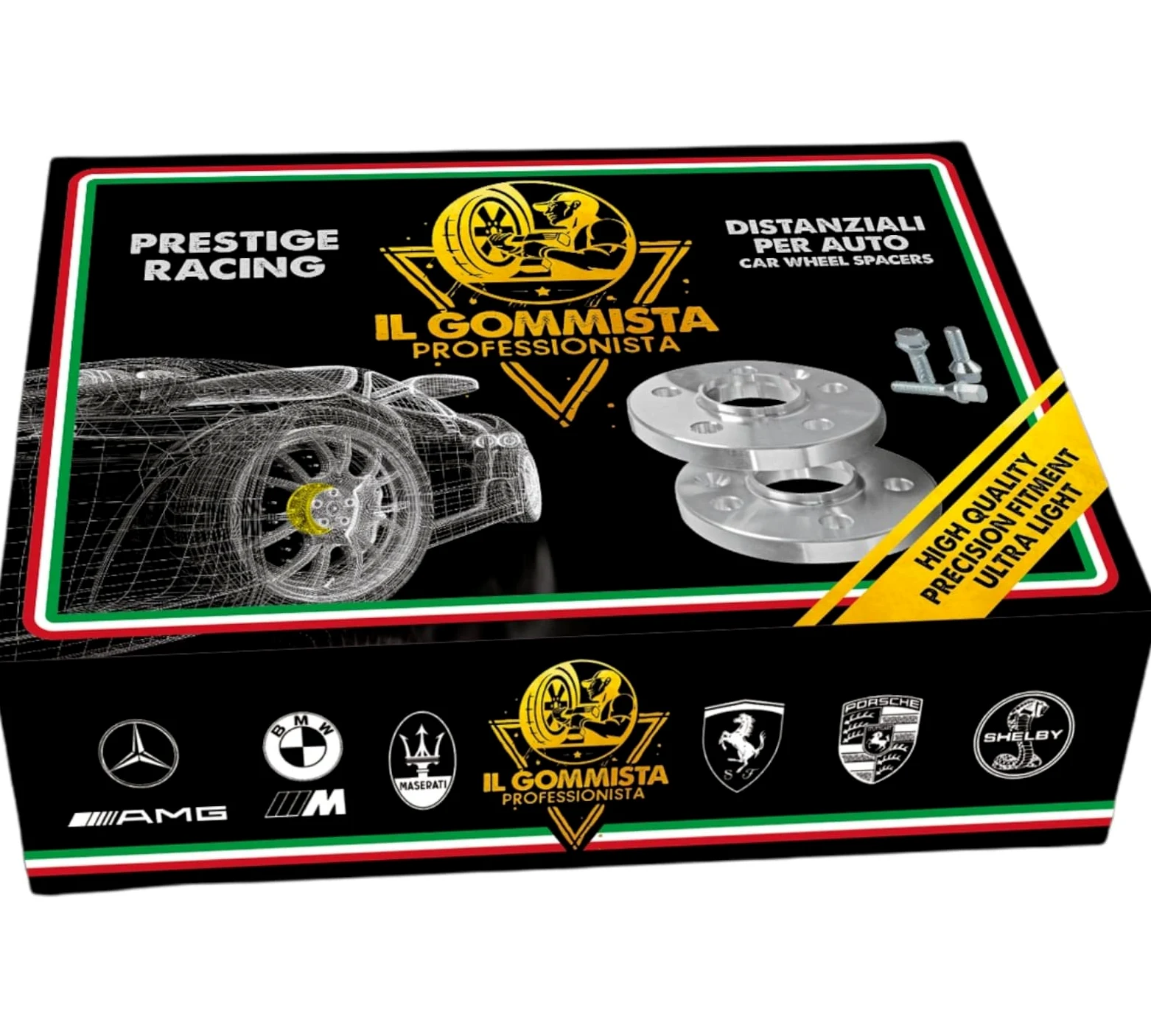 IGP 2 DISTANZIALI 16 mm 4 x 98 mozzo 58.1 + 8 BULLONI compatibili con FIAT PANDA/CROSS 4x4 dal 1980 al 2022 in poi *OK AUTO RUOTA CERCHI IN LEGA