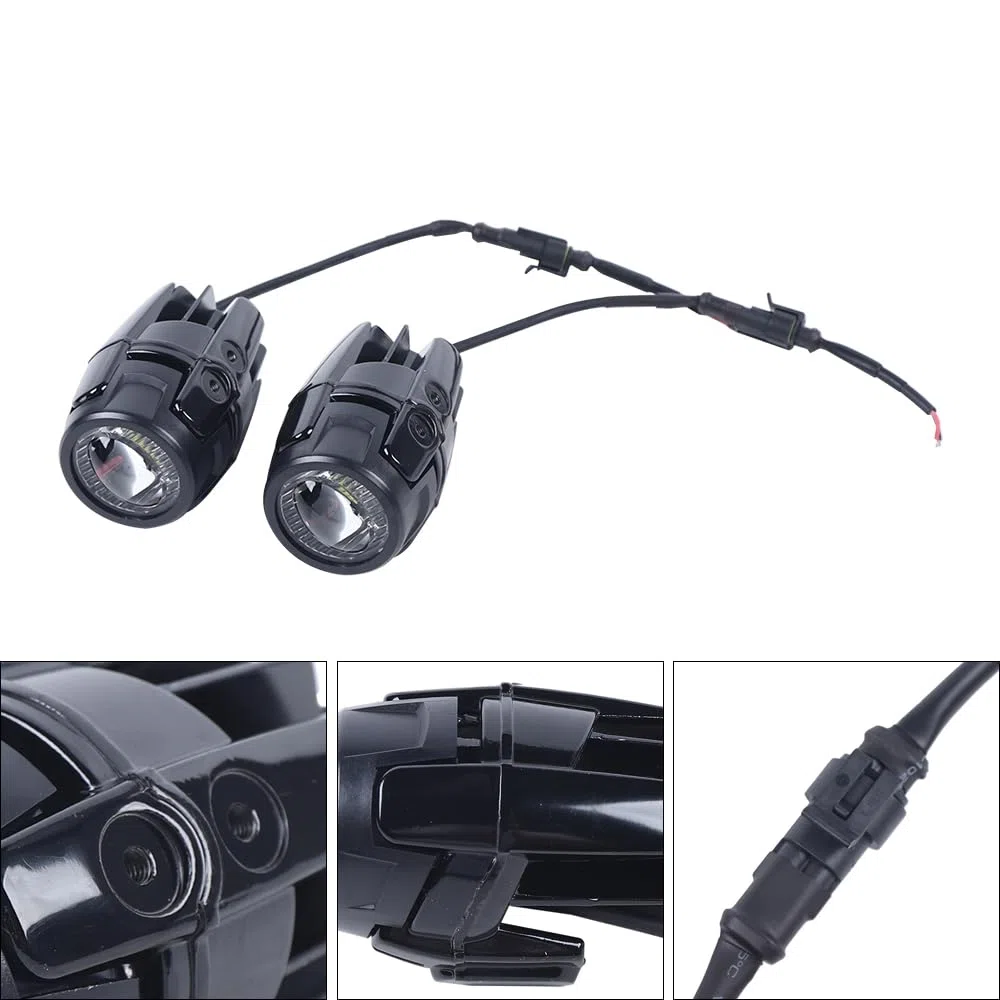 2 x luci a LED per moto fendinebbia fari supplementari luci di marcia compatibili fendinebbia fari supplementari, per BMW R1200GS F800GS, tipo BMW moto universale
