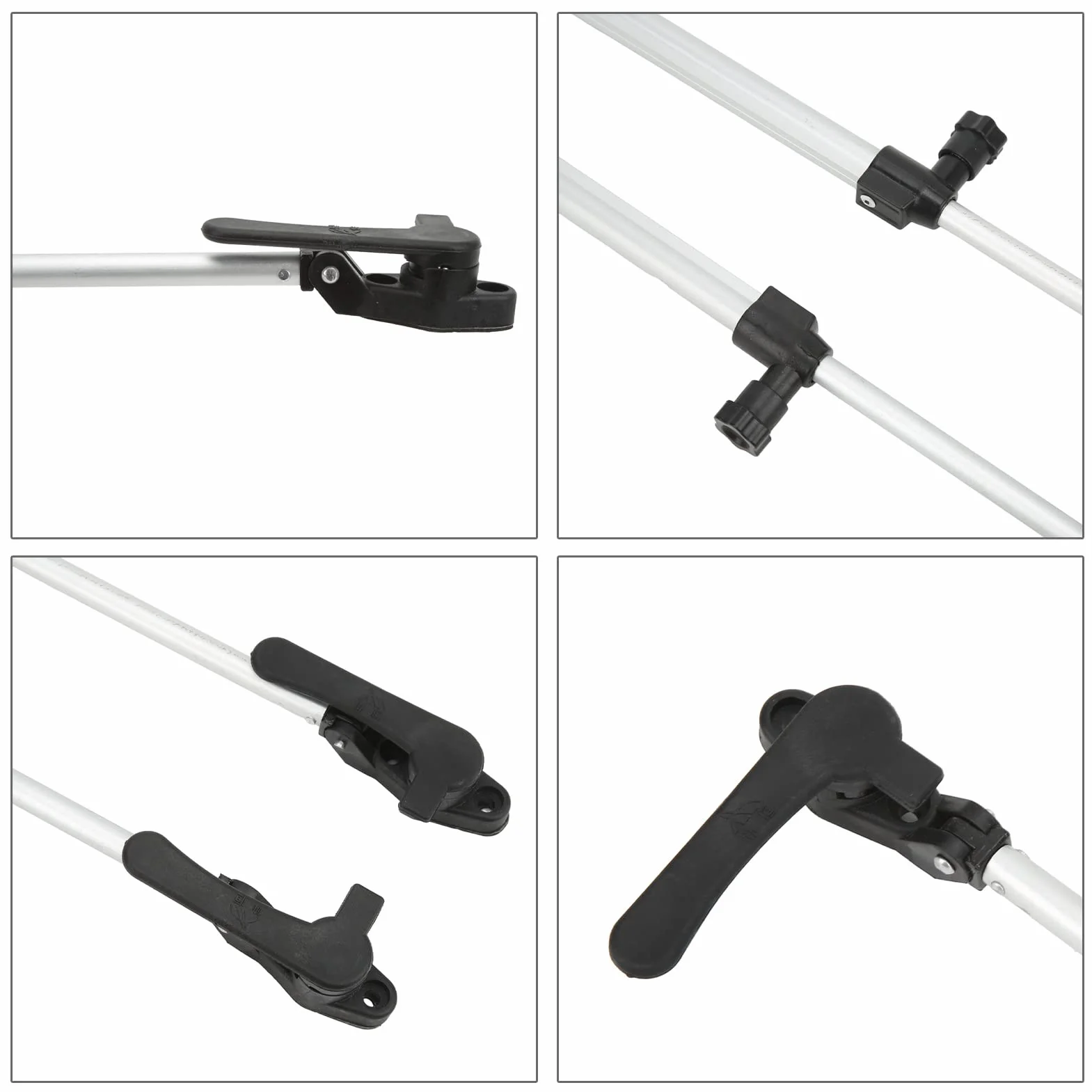 Alzacristalli per Roulotte e Roulotte, Lega di Alluminio Antiossidante 1 Paio di Aste di Supporto per Finestre Telescopiche Resistenti Alla Ruggine 310-435 Mm per Roulotte e Camper